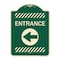 Signmission Entrance Left Arrow Heavy-Gauge Aluminum Architectural Sign, 24" H, G-1824-23964 A-DES-G-1824-23964 - alternate 1